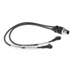 Kabelstecker Y-Verteiler M12-4pol. 2xM8 