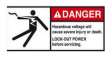 Ansi Warnschild Danger (klein) 