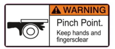 Ansi Warnschild Warning pinchpoint Band 
