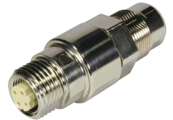 Adapter M12 D-cod Bu - M12 X-cod Bu 