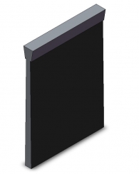 Bürste 36 flach 46x0.4 PA6;Typ SV5 