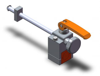 Feinverstellung und Klemmung Horizontal 