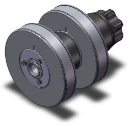 Rollenaufnahme 16 liegend, 6", Hohlwelle 