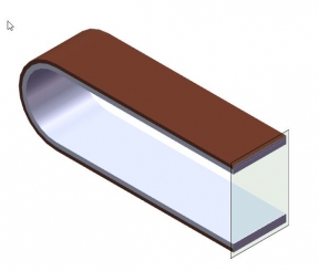 Zahnriemen 50T5/2990-PAZ; Sylomer braun 